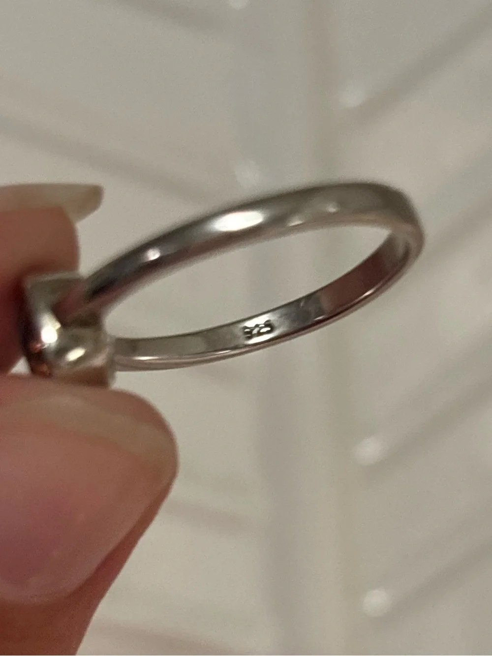 Belesas Sterling Silver Cushion Cut Faceted Ring